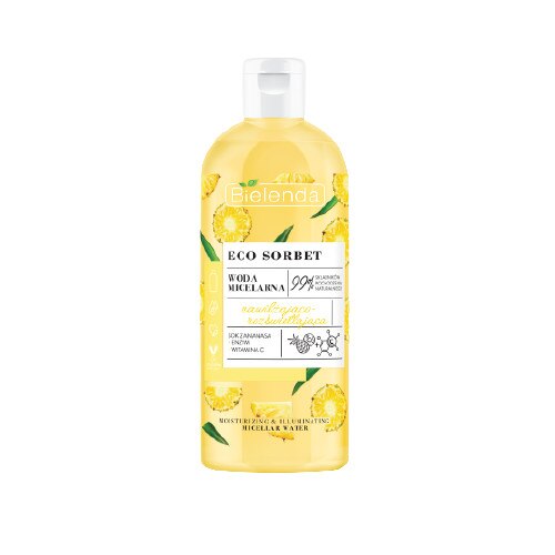 Apa micelara pentru curatare, cu ananas, Bielenda, 500 ml