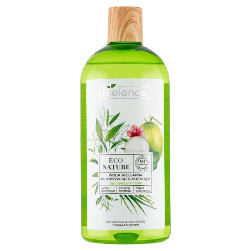 Apa micelara pentru curatare, Bielenda, cu nuca de cocos si ceai verde, 500 ml