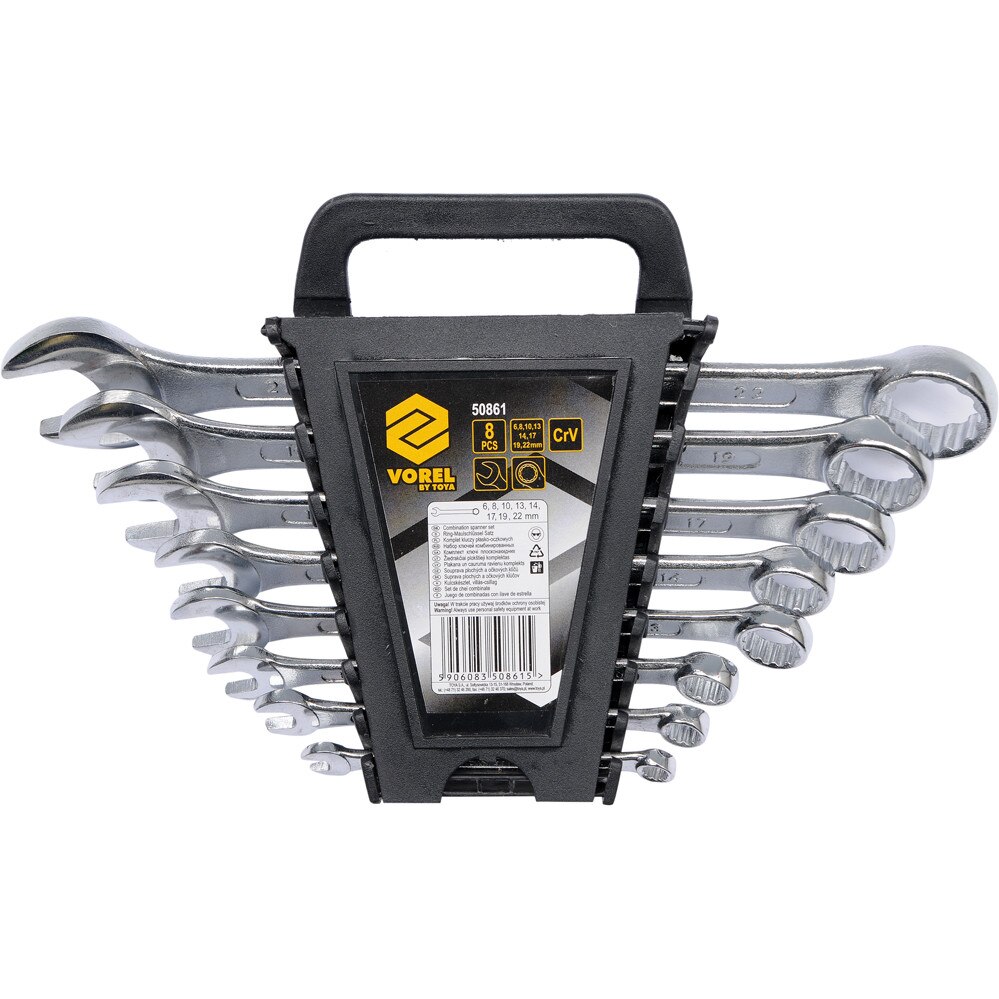 Set 8 chei combinate 6 - 22 mm Vorel 50861