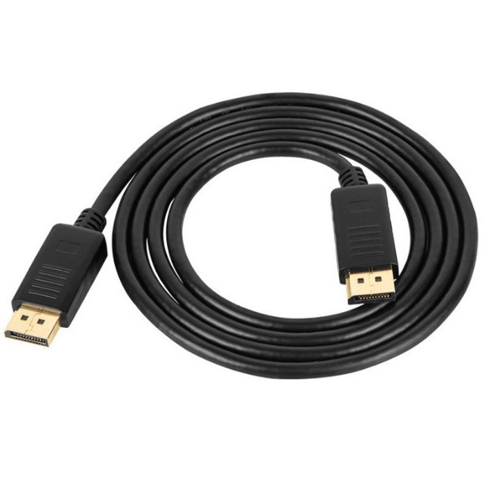Кабел DisplayPort Мъжко - DisplayPort Мъжко Well, 2м, 1080p, Черен