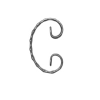 element c pentru porti si garduri din fier forjat profil amprentat 12x7cm 1009501 imagen 23_0_
0