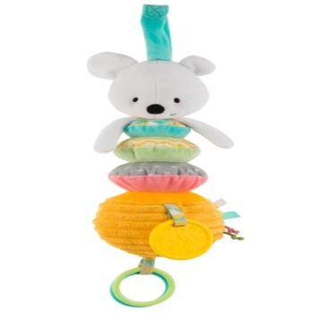 Jucarie de plus Imaginarium Kiconico Soft Music cu melodie, 2 inele si piesa pentru dentitie, pentru carucior sau patut Jucarie de plus Imaginarium Kiconico Soft Music cu melodie, 2 inele si piesa pentru dentitie, pentru carucior sau patut