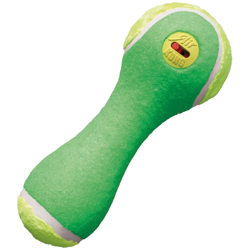 Jucarie mare pentru caini OFF/ON Squeaker Rattle, Kong, Verde/Galben