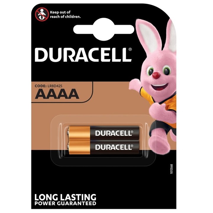 Set 2 baterii Duracell, MN2500, AAAA, LR61, E96, Piccolo, LR8, D425, LR8D425