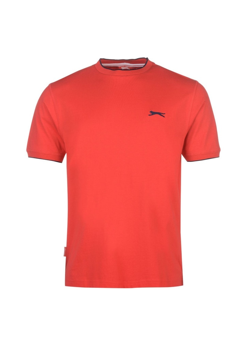 Slazenger, Tricou Tipped, Bumbac, L, Rosu
