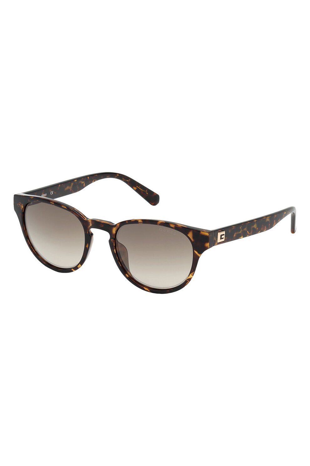 Guess, Ochelari de soare pantos, Maro inchis tortoise, 51-19-145 Standard