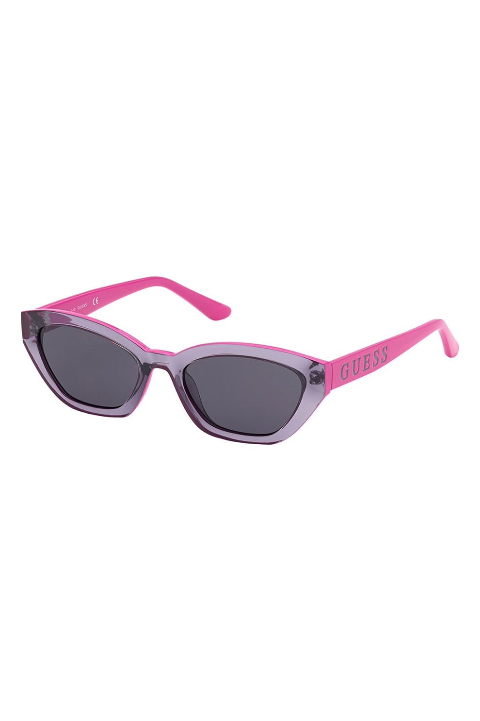 Guess, Ochelari de soare cat-eye cu lentile oglinda, Fucsia, 53-19-140 Standard