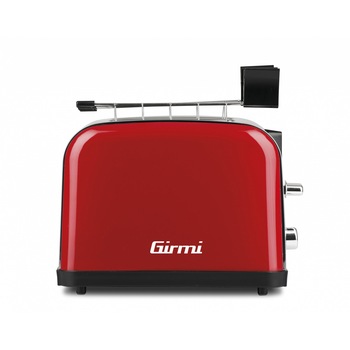 Prajitor de paine rosu din inox Girmi TP56 cu 6 trepte de prajire, 3 functii, oprire automata Prajitor de paine rosu din inox Girmi TP56 cu 6 trepte de prajire, 3 functii, oprire automata