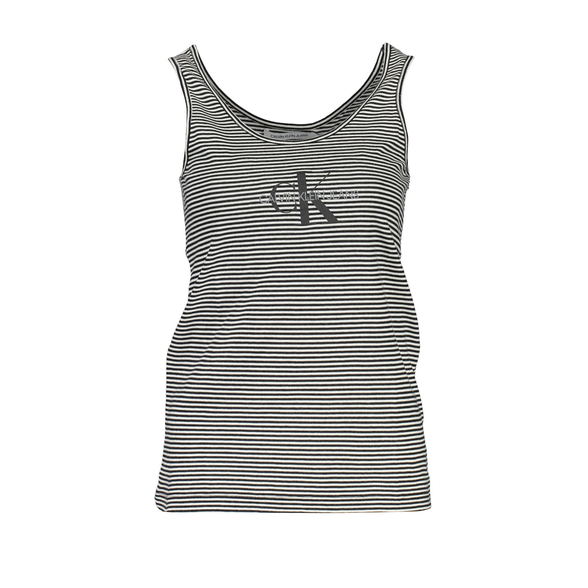 Maiou, Celvin Klein, Tank top, logo, dugi alb negru, Alb/Negru