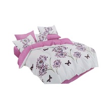 lenjerie de finet faintec 6 piese pat 2 persoane dimensiuni cearsaf pat 230 x 250 cm dimensiuni husa pilota 200 x 230 cm 4 fete de perna model floral mov alb imagen 10_0_
0