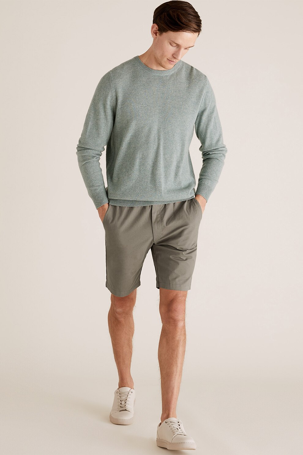 Marks & Spencer, Bermude cu buzunare oblice, Gri cenusa