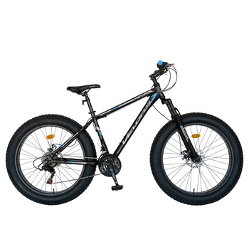 Bicicleta Fat Bike MTB Hercules 2619, brand VELORS, roata 26 inch, frana Disc fata/spate , echipare Shimano. 21 Viteze, negru cu albastru Bicicleta Fat Bike MTB Hercules 2619, brand VELORS, roata 26 inch, frana Disc fata/spate , echipare Shimano. 21 Viteze, negru cu albastru