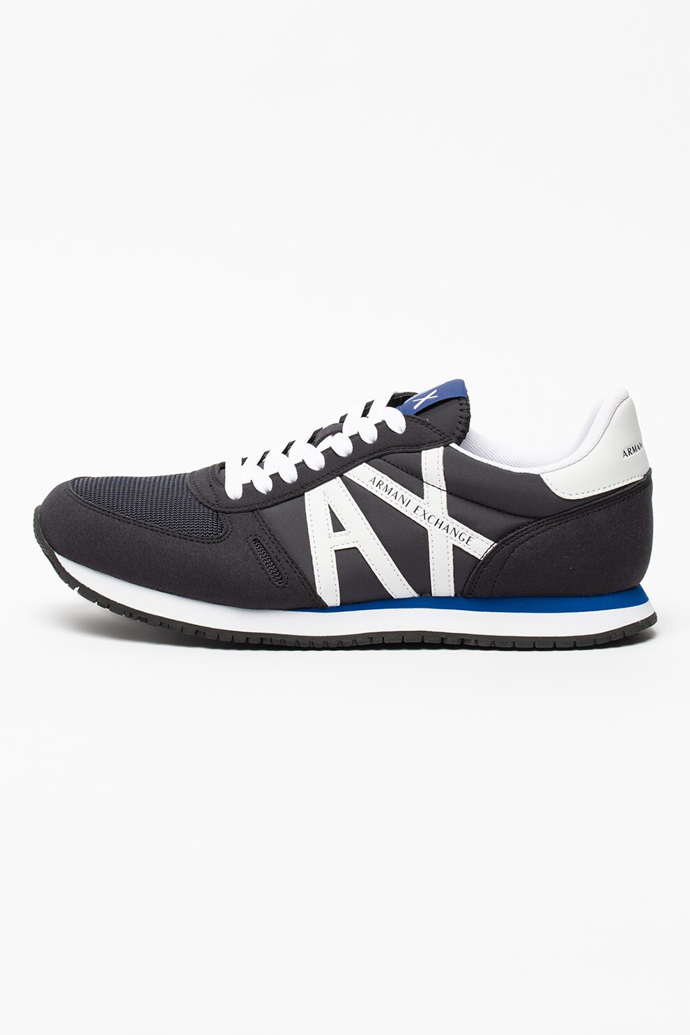 ARMANI EXCHANGE, Pantofi sport de piele ecologica si material textil