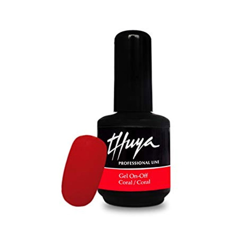 Gel permanent pentru unghii, Thuya, On-Off Coral, 14 ml