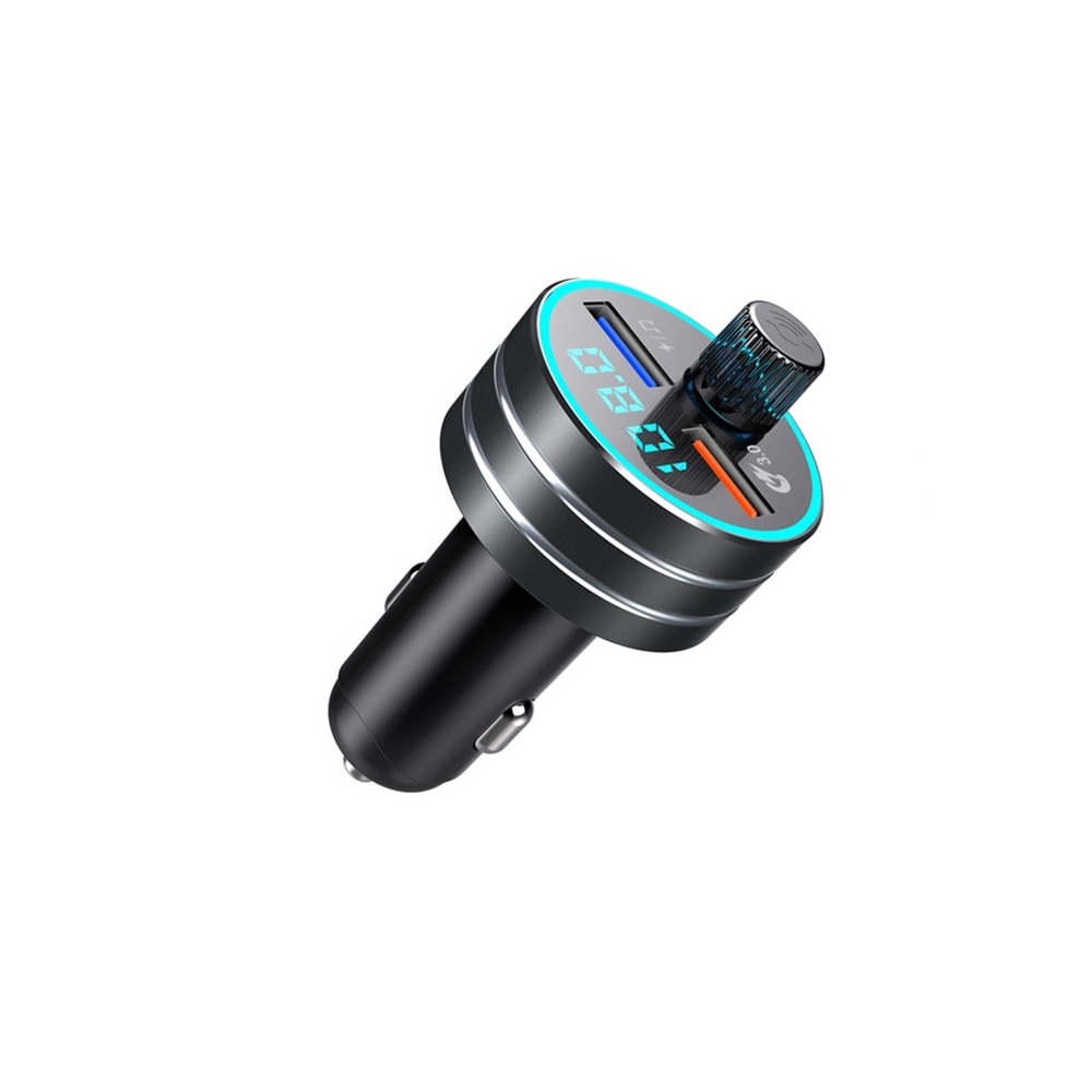 Modulator Auto Bigshot C1, Conectare Bluetooth 5.0, Sloturi USB Incarcare Telefon, Negru