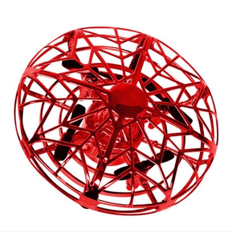 Mini drona cu senzori inflarosu, rotire 360 grade, control prin gesturi, rosie, Urban Trends ®