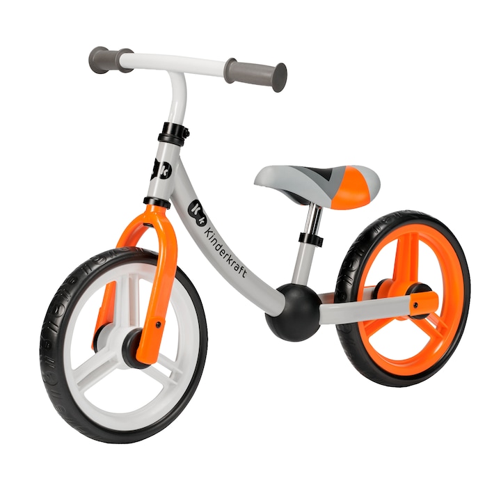 Bicicleta fara pedale Kinderkraft - 2Way Next, portocaliu, 12", pentru copii