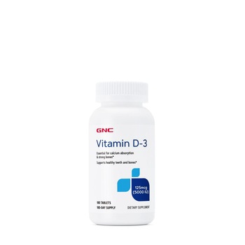 GNC Vitamina D-3 5000 IU, 180 Tablete GNC Vitamina D-3 5000 IU, 180 Tablete