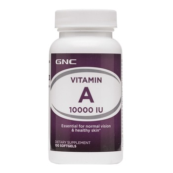 GNC Vitamina A 10.000 UI - 100 Capsule Gelatinoase Moi GNC Vitamina A 10.000 UI - 100 Capsule Gelatinoase Moi