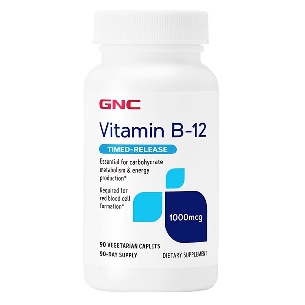 GNC Vitamin B-12 1000 mcg, Vitamina B-12, 90 tb