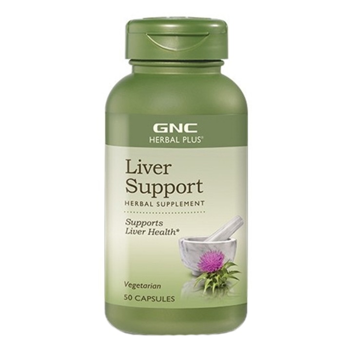 GNC Herbal Plus Liver Support- Hepatoprotector - 50 Capsule Vegetale