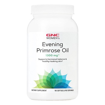 GNC Women`s Evening Primrose Oil 1300 mg, Ulei de Luminita Noptii, 90 cps GNC Women`s Evening Primrose Oil 1300 mg, Ulei de Luminita Noptii, 90 cps
