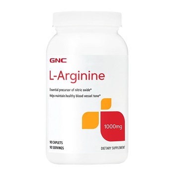 Formula hepatoprotectoare L-Arginine 1000 mg, L-Arginina, GNC, 90 tablete Formula hepatoprotectoare L-Arginine 1000 mg, L-Arginina, GNC, 90 tablete