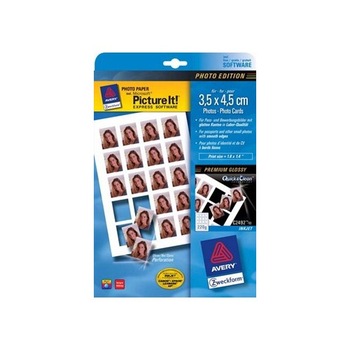 Hartie foto Avery Zweckform tip pasaport, 3,5 x 4,5 cm, inkjet Hartie foto Avery Zweckform tip pasaport, 3,5 x 4,5 cm, inkjet