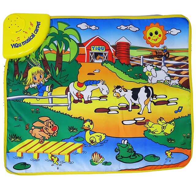 Covor Muzical de Jucarie pentru Copii Salamandra Kids cu Melodii si Lumini, Multicolor