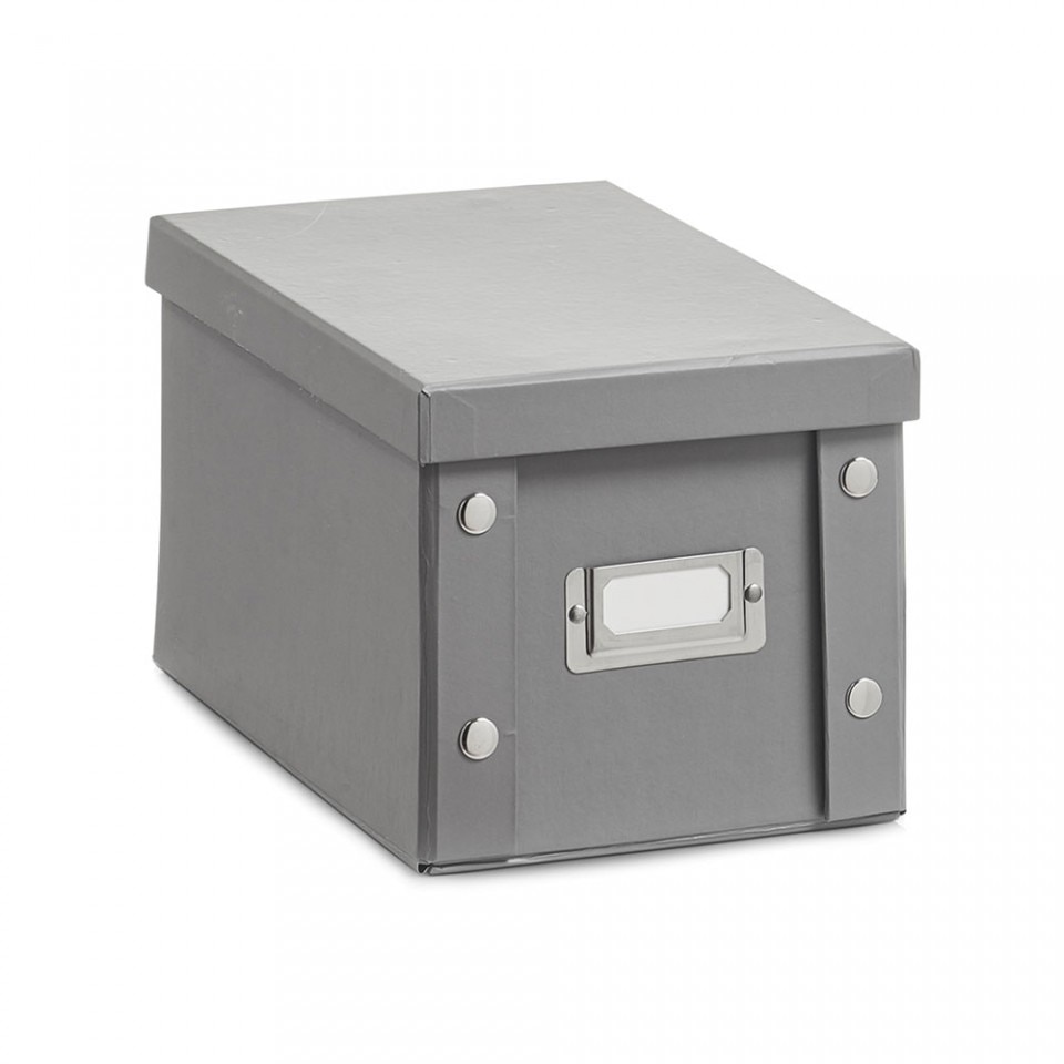 Cutie cu capac, CD box,gri din carton 28 x 16,5 cm,Zeller