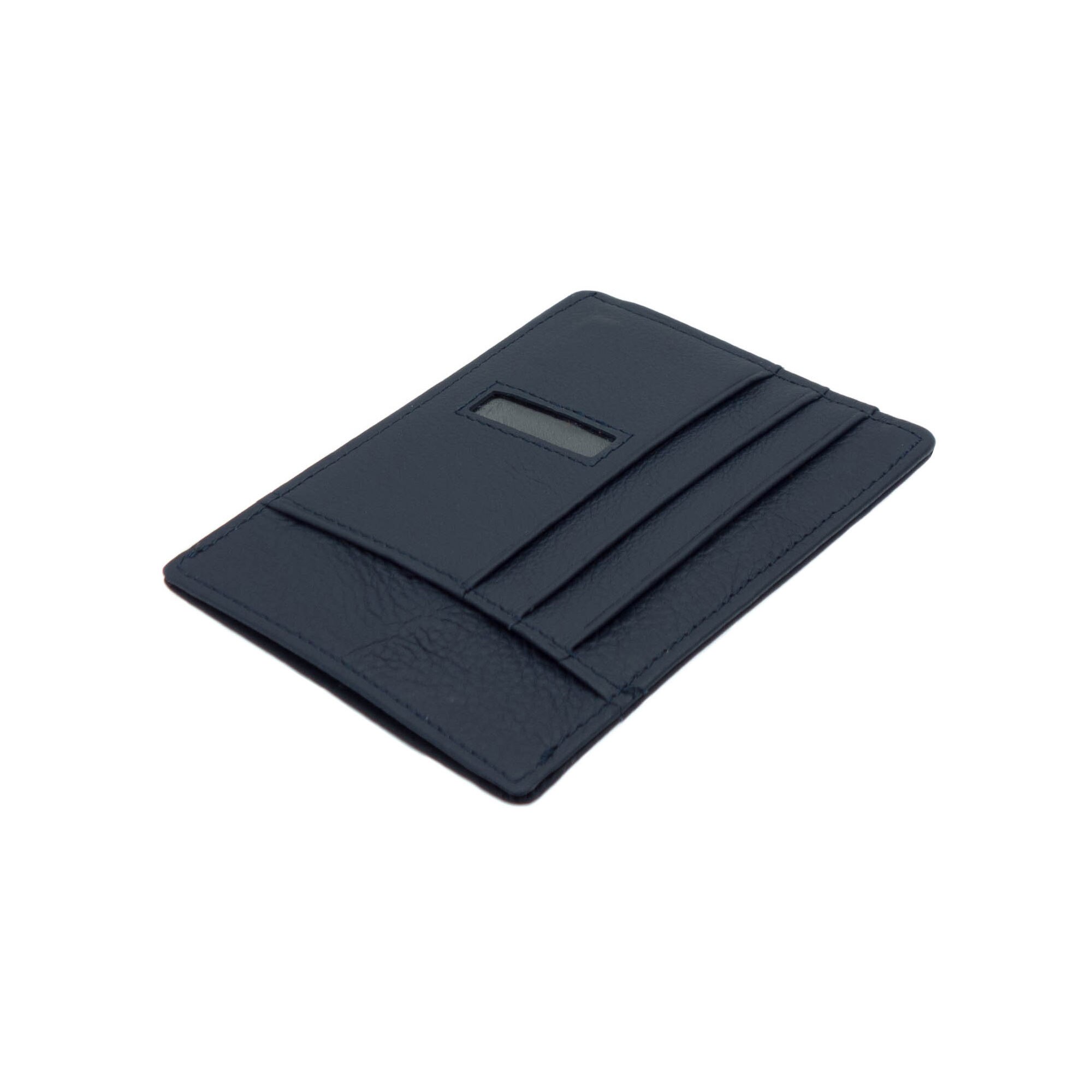 Portofel barbatesc, piele naturala, slim, Bleumarin - PR343