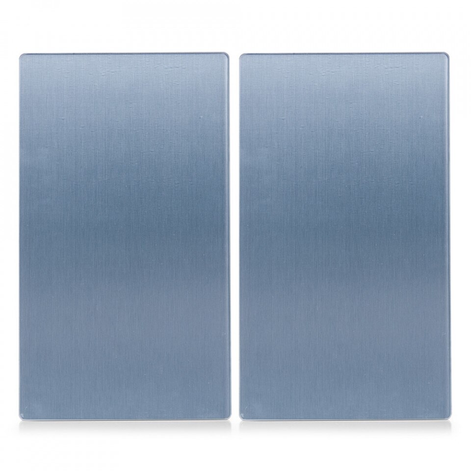 Set 2 tocatoare argintii din sticla,30 x 52 cm,Zeller