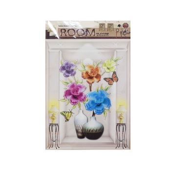 Sticker decorativ autocolant 8D, Naimeed D394-003, model Vaza cu Flori, 65 x 33 cm Sticker decorativ autocolant 8D, Naimeed D394-003, model Vaza cu Flori, 65 x 33 cm