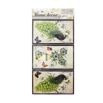 Set 3 stickere decorative autocolante 7D, Naimeed D395-011, model Vaza cu Flori 83 x 39 cm Set 3 stickere decorative autocolante 7D, Naimeed D395-011, model Vaza cu Flori 83 x 39 cm