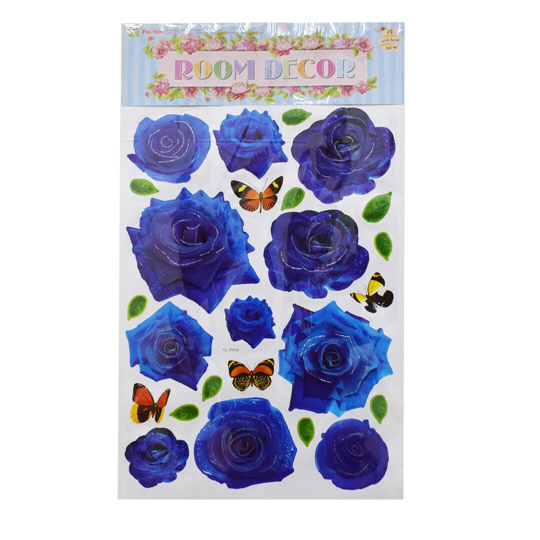 Sticker decorativ autocolant 8D, Naimeed D391-003, model Flori, 67 x 36 cm