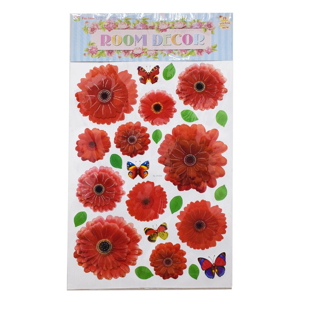 Sticker decorativ autocolant 8D, Naimeed D391-006, model Flori, 67 x 36 cm