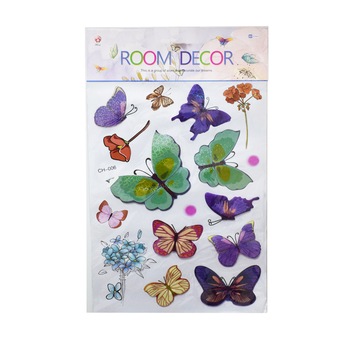 Sticker decorativ autocolant 6D, Naimeed D2946-006, model Fluturi, 19 x 30 cm Sticker decorativ autocolant 6D, Naimeed D2946-006, model Fluturi, 19 x 30 cm