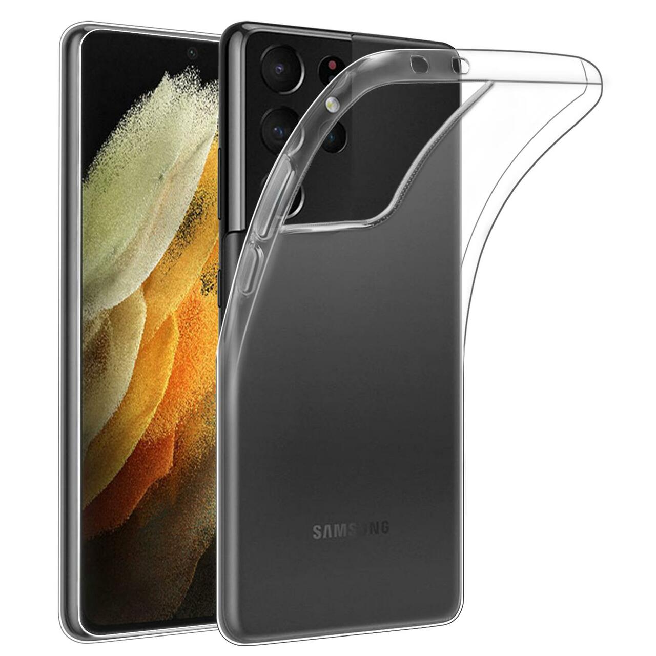 Husa slim de silicon NEVOX StyleShell Flex pentru Samsung Galaxy S21 Ultra, Transparent