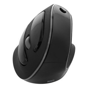 Mouse ergonomic wireless silentios vertical DELTACO OFFICE, 2400 DPI, 6 butoane, receptor USB Nano de 2,4 GHz, negru Mouse ergonomic wireless silentios vertical DELTACO OFFICE, 2400 DPI, 6 butoane, receptor USB Nano de 2,4 GHz, negru