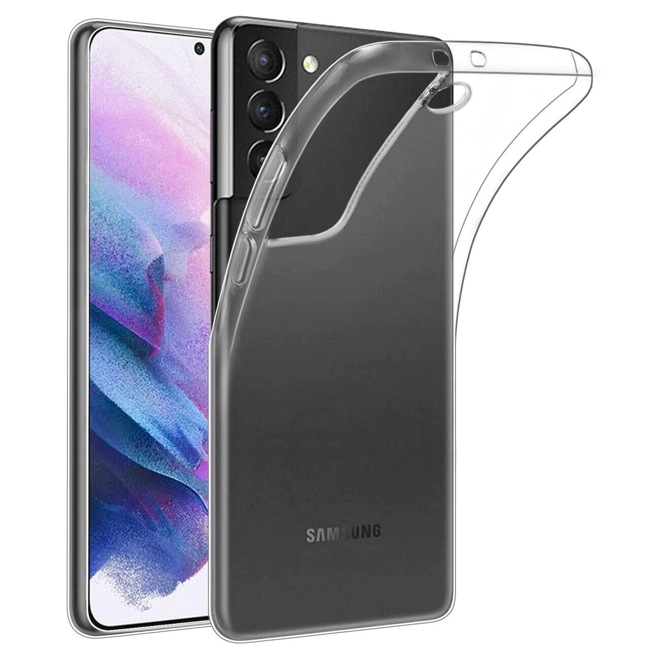 Husa slim de silicon NEVOX StyleShell Flex pentru Samsung Galaxy S21 Plus, Transparent