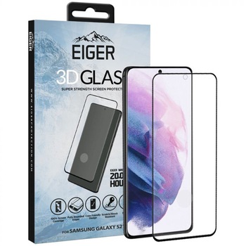 Folie de protectie Eiger Sticla 3D Case Friendly pentru Samsung Galaxy S21 Clear Black , 0.33mm, 9H, oleophobic Folie de protectie Eiger Sticla 3D Case Friendly pentru Samsung Galaxy S21 Clear Black , 0.33mm, 9H, oleophobic
