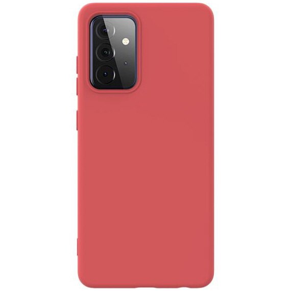 Husa de protectie Lemontti Silicon Soft Slim pentru Samsung Galaxy A72 5G, Santa Red