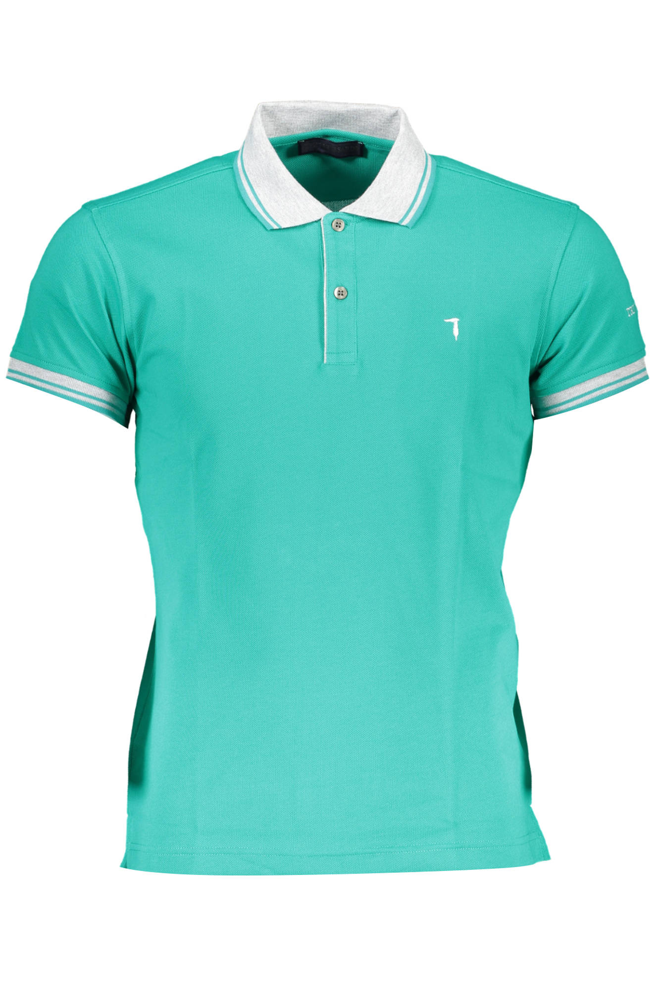 Tricou polo barbati cu imprimeu logo, Trussardi, Verde, Verde