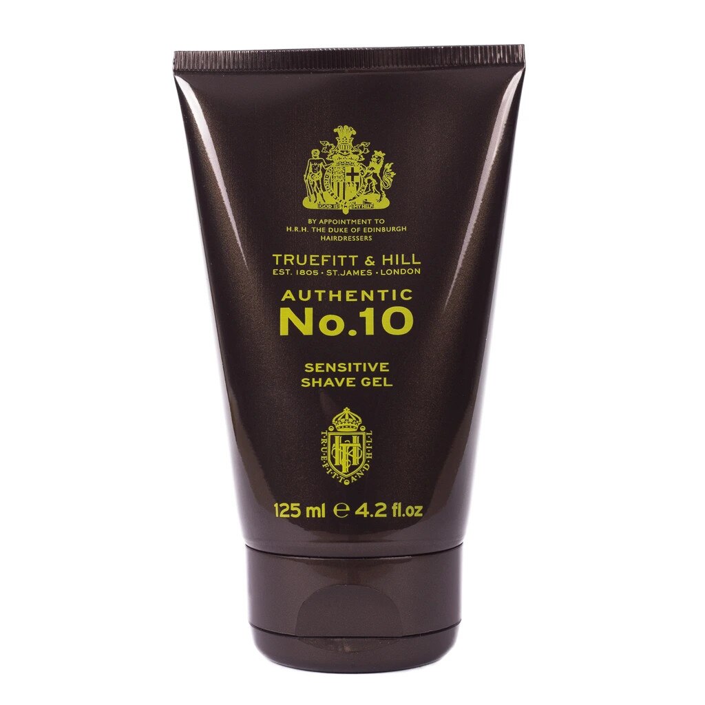 Gel de barbierit pentru piele sensibila Authentic No. 10 Truefitt&Hill, Barbati, 125 ml
