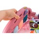 Кът за дейности KinderVibe, с подвижно пиано, със звуци и светлини, с дрънкалки и различни играчки, подвижно огледало, регулируем обем, розово