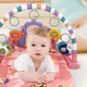 Кът за дейности KinderVibe, с подвижно пиано, със звуци и светлини, с дрънкалки и различни играчки, подвижно огледало, регулируем обем, розово