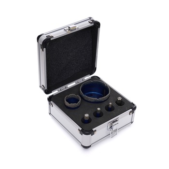 Trusa de carote diamantate Tagred, pentru gresie, marmura sau piatra, 6-68mm, M14, 11000 rpm, 6 piese Trusa de carote diamantate Tagred, pentru gresie, marmura sau piatra, 6-68mm, M14, 11000 rpm, 6 piese