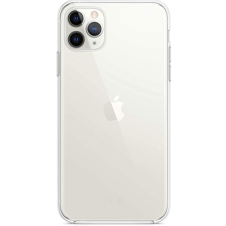 Clear Case telefontok, Iphone 11 Pro Max kompatibilis, prémium szilikon, átlátszó