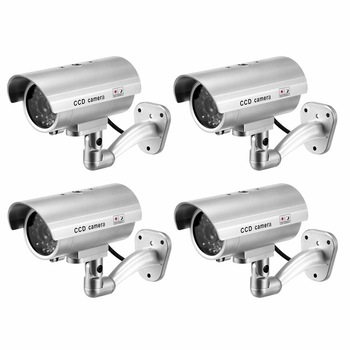Set 4 Camere False de Supraveghere cu LED IR Rosu Inclus teleMAG Set 4 Camere False de Supraveghere cu LED IR Rosu Inclus teleMAG