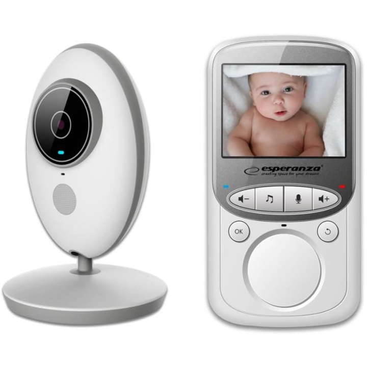 Esperanza EHM003 JUAN 2.4" LCD Kétirányú, VOX, 8 altatódal, fehér vezeték nélküli bébiőr